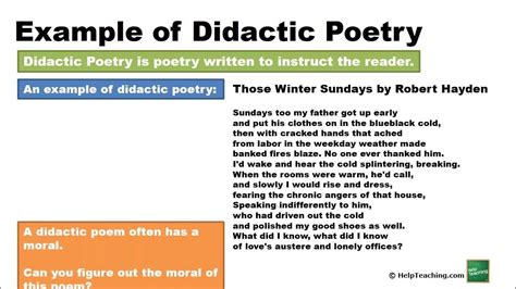 didactic poetry definition: The power of words to teach and inspire